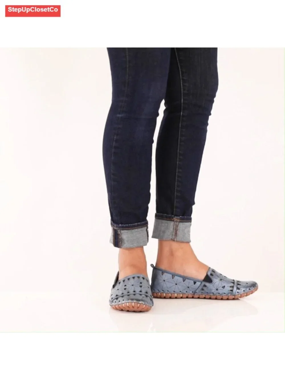 Women's Premium Leather Slip-On Loafers with Rubber Outsole, Comfort Walking